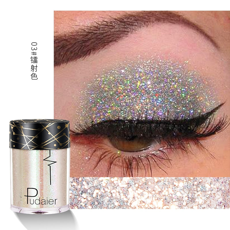 New Glitter Eye Shadow Professional Makeup Monochrome Shining Eyeshadow Sequins Universal Party Cosmetic Palete