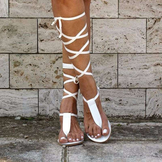 Summer New Sandals Beach Flat Cross Tie Sexy Clip Toe Fashion Gladiator High Heels Casual Strap Free Shipping Roman Sandals