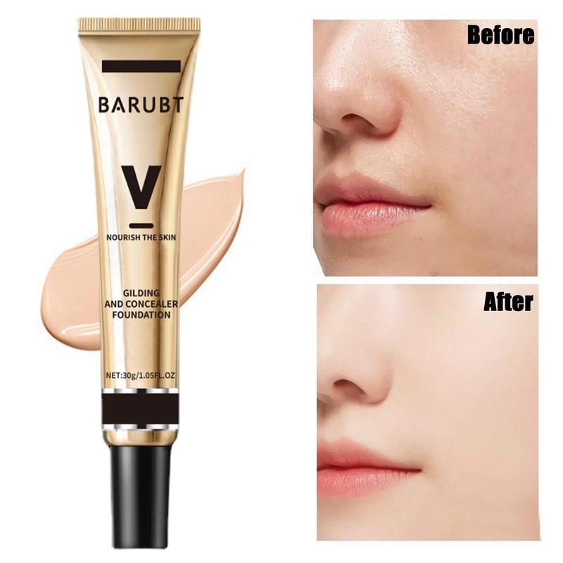 Waterproof Foundation Liquid Foundation And Concealer In 1 Long-lasting Full Coverage  Oil-controlling Concealer For Dry Skin