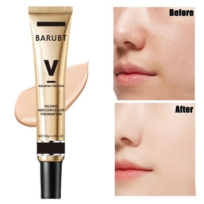 Waterproof Foundation Liquid Foundation And Concealer In 1 Long-lasting Full Coverage  Oil-controlling Concealer For Dry Skin