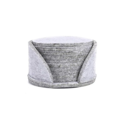 10pcs Felt Coaster Set Heat Resistant Cup Mat Dining Table Protector