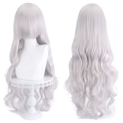 Genshin Impact Ice Blue Wig for Ayato Kamisato Cosplay Wig for Anime Long Fluffy Spiky Heat Resistant Wig for Halloween Party