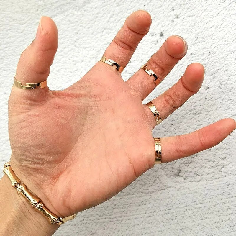Bracelet for Women Gothic Punk Hand Skull Skeleton Elasticity Adjustable Bracelet