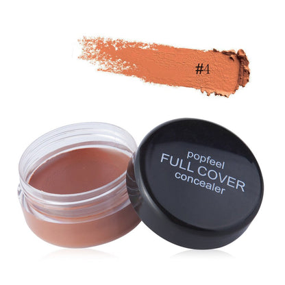 Concealer Foundation Cream Makeup Base Professional Full Coverage Freckles Cover Acne Spots and Dark Circles Facial Makeup