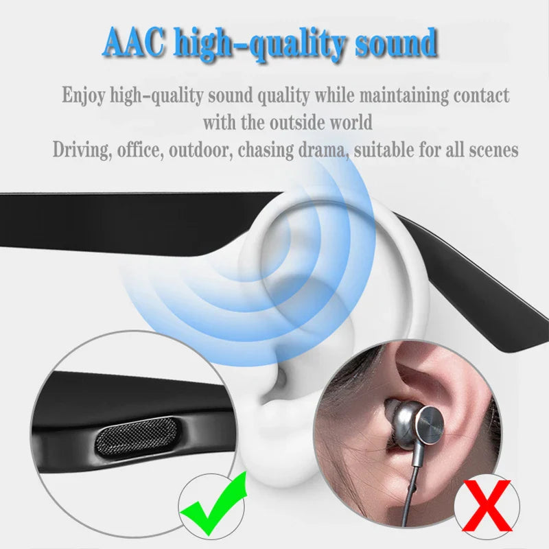 audio Smart glass  Anti blue light headphones high quality volume for ios Android  music calling UV for men women