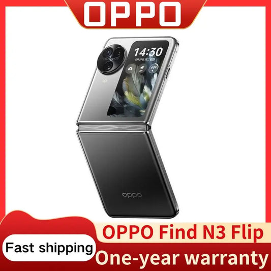 In Stock Oppo Find N3 Flip Smart Phone Android 13.0 OTA Update Dimensity 9200 Fingerprint 50.0MP Camera 6.8" AMOLED Folded 120HZ