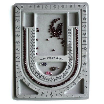 1PCS Flocked Bead Board Bracelet Necklace Beading Accessories Measuring Tools Design Jewelry DIY Craft Tool Jewelry Making