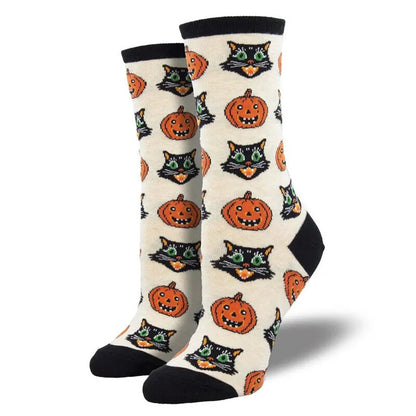 New Harajuku Halloween Creative Funny Pumpkin Jacquard Tide Socks Men And Women Couples In Tube Socks