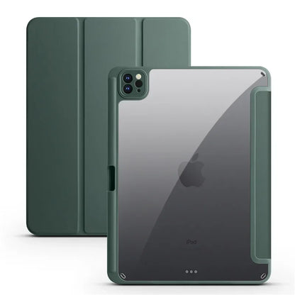 For iPad Pro 12.9 Case 2022 Tablet Case with Pencil Holder Clear Hard Cover Funda for iPad Pro 12 9inch 2022 2021 2020 2018 Case