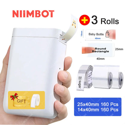 2025 D101 Portable Label Maker Wireless Label Printer Tape for Phone Tablet Easy to Use Office Home Organization D11 Plus