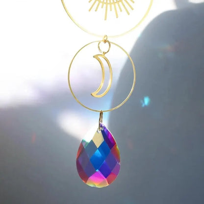 1 Piece, Crystal Wind Chimes Star Moon Catcher, Sun Prism Ball Garden Decoration