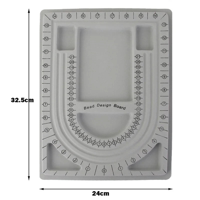 1PCS Flocked Bead Board Bracelet Necklace Beading Accessories Measuring Tools Design Jewelry DIY Craft Tool Jewelry Making