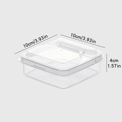 Transparent Plastic Refrigerator Storage Box, Flip Cheese Container, Kitchen Organizer