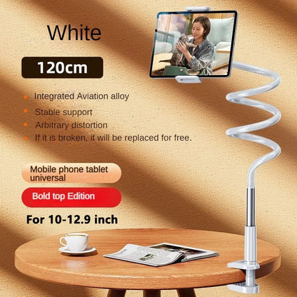 Universal Tablet Stand for Bed Rotatable Phone Holder for 4-12.9'' iPad Samsung Gooseneck Lazy Flexible Long Arm Tablet Bracket