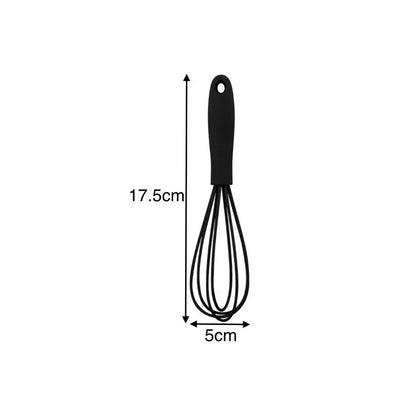 Mini Silicone Egg Beater Whisk - 6 Inch Kitchen Baking Tool