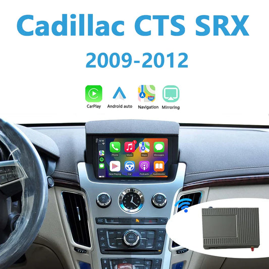 Cadillac Apple CarPlay for CTS SRX 2009-2012 Retrofit Wireless Android Auto Plug&Play Add Reverse Camera iPhone Mirror