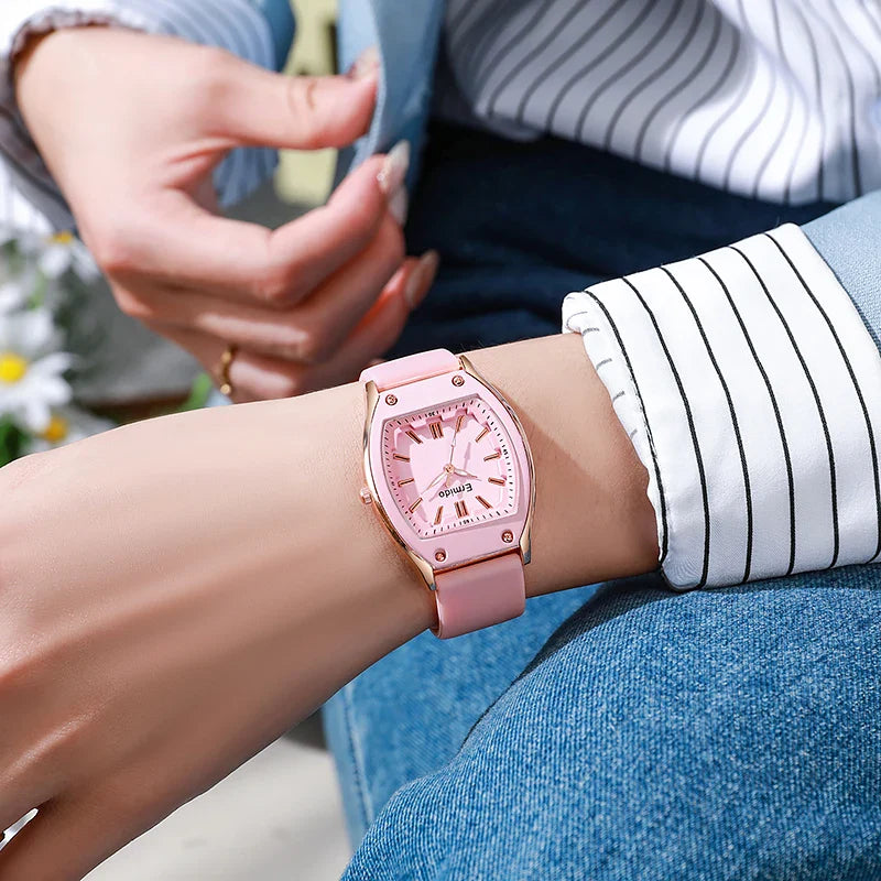 2024 New Arrival Fashion Quartz Watches For Women Ladies Girls Gift Watch Candy Color Silicone Band Wristwatch Relojes Feminin0