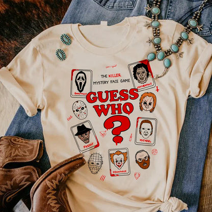 Satan Halloween Horror Ghost t shirt women stretchy t-shirts female Japanese clothes