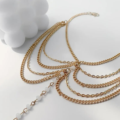 New 1 Set Multi-Layer Pearl Anklet Fashion Gold Color Ankle Bracelets For Women Beach Barefoot Foot Chain Sandal Anklet Jewelry