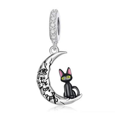 Newest Deer Star Witch Cat Castle Beads Shining Pendants Fit Original Pandora Charms Silver Color Bracelets DIY Women's Jewelry
