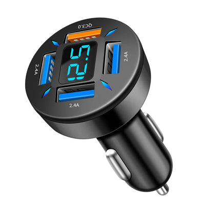 6 Ports USB Car Charger 66W PD USB Type C Quick Charge Car Phone Charger for Samsung Huawei Xiaomi iphone