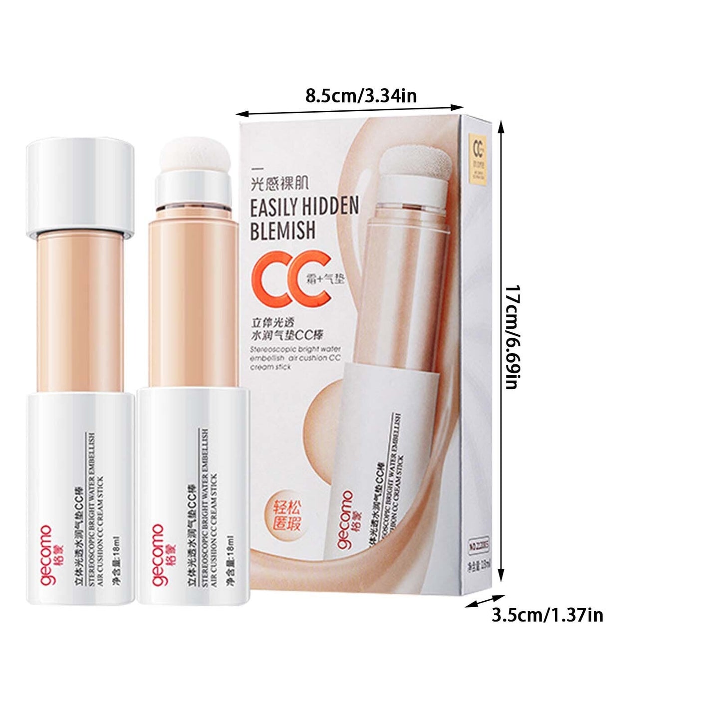 Concealer Stick Moisturizing Foundation Cushion Natural Air Cushion CC Cream Concealer Foundation Stick Full Coverage Concealer