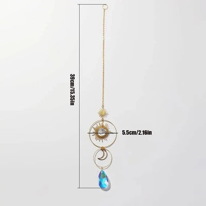 1 Piece, Crystal Wind Chimes Star Moon Catcher, Sun Prism Ball Garden Decoration