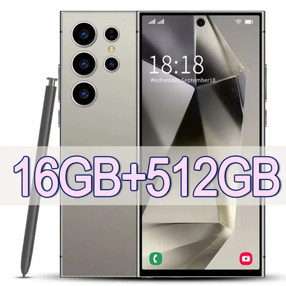2025 New S24 Ultra 7.3HD Original Smartphone Global Version 4G 5G Dual SIM Cellphones Android14 Cell Phone 8000mAh Mobile Phones