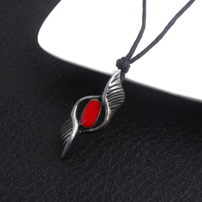 DMC Devil Maycry Pendant Necklace Devil Hunter Dante Perfect Amulet Red Crystal Necklaces for Women Men Choker Jewelry