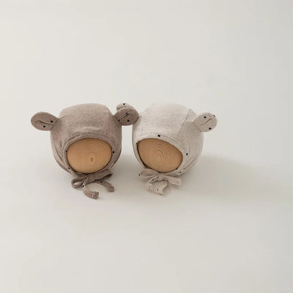 1 Piece Cute Cartoon Fashion Newborn Beanie Sweet Bear Bunny Ear Infant Baby Photography Props Hat Soft Cotton Toddler Hat