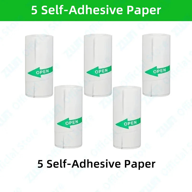 ZWN Portable Bluetooth Mini Printer Mobile Phone Photo Title Note Print Pocket Student Error Label Printer for Children's Gifts