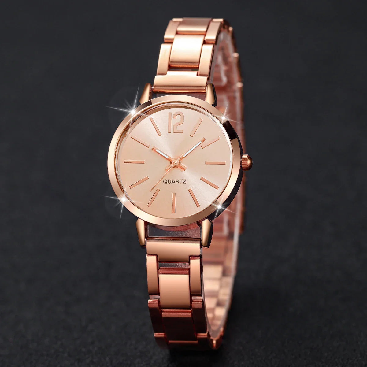 1/3PCS Fashion Women's Watches Stainless Steel Band Analog Quartz Watch Reloj Mujer（Without Box）