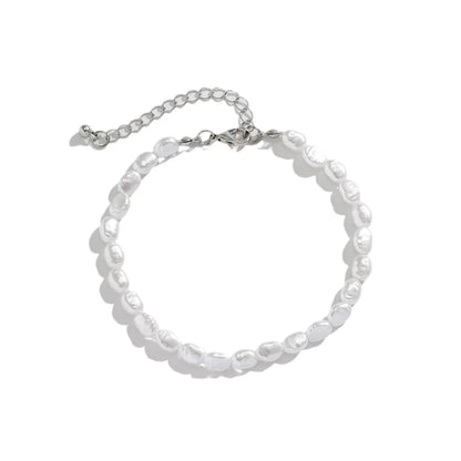 Baroque Imitation Pearl Bracelet Acrylic Beaded Women's Bracelet Fashion Jewelry Trend Accessories Simple Bracelet For Men