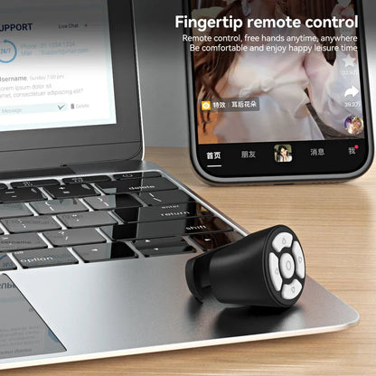 Scrolling Ring Wireless Finger Shutter Remote Control Page TurnerMobile Phone Controller Bluetoothcompatible For Home Travel Car