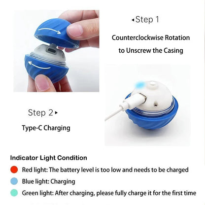 Smart Rolling Jumping Ball Toy Durable Dog Chew Toys Pet Grinding Teeth squeak Balls For Dog Interactive Supplies