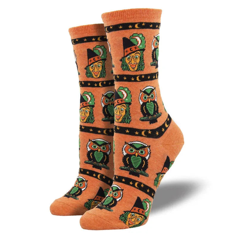 New Harajuku Halloween Creative Funny Pumpkin Jacquard Tide Socks Men And Women Couples In Tube Socks