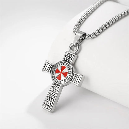 New Metal Black Cross Pendant Necklace Men and Women Fashion Gothic Punk Trend Hip Hop Accessories Jewelry Gift Wholesale