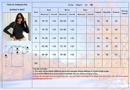 Woman Clothing Long Sleeve T-shirt Slim Fit Tops Female O-Neck Close-fitting Tee Shirt Street Wear 2024 Y2K Qtraf 2408
