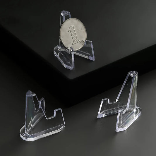 10PCS Acrylic Coin Display Stand Holder