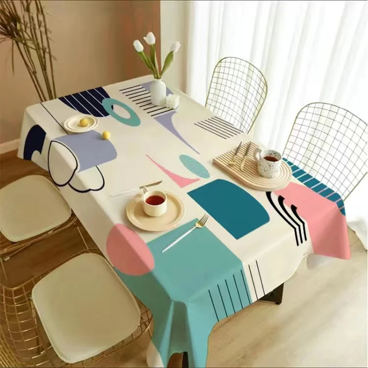 Nordic Simple Rectangular Table Cloth Coffee Table Cloth Geometric Outdoor Picnic Mat Antifouling Table Cloth