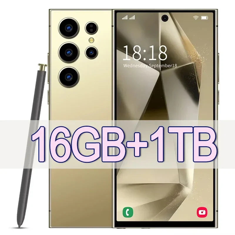 2025 New S24 Ultra 7.3HD Original Smartphone Global Version 4G 5G Dual SIM Cellphones Android14 Cell Phone 8000mAh Mobile Phones
