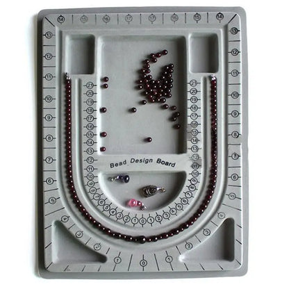 1PCS Flocked Bead Board Bracelet Necklace Beading Accessories Measuring Tools Design Jewelry DIY Craft Tool Jewelry Making