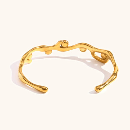 La.Muses Branches Colored Diamonds Stainless Steel Women's Bracelet Fashion Design Waterproof Daily Premium Jewelry Gift