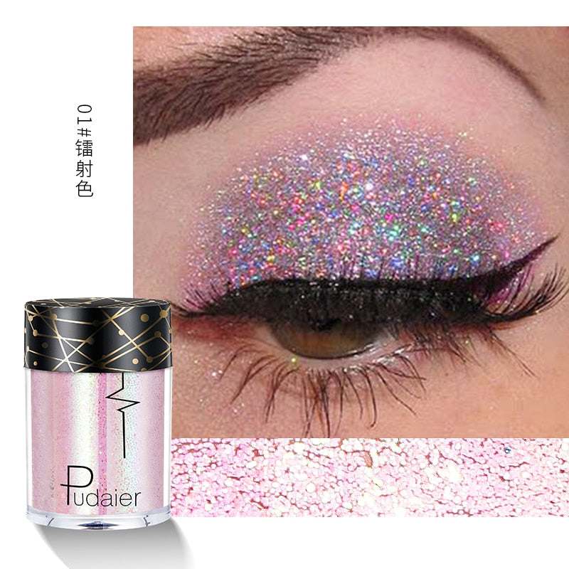 New Glitter Eye Shadow Professional Makeup Monochrome Shining Eyeshadow Sequins Universal Party Cosmetic Palete