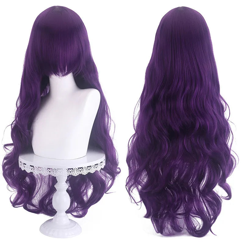 Genshin Impact Ice Blue Wig for Ayato Kamisato Cosplay Wig for Anime Long Fluffy Spiky Heat Resistant Wig for Halloween Party