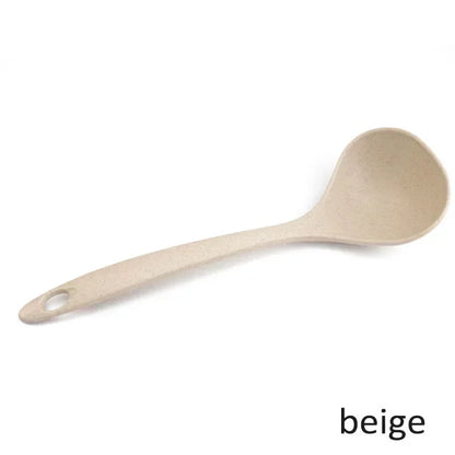 Wheat Straw Rice Ladle - Long Handle Soup Spoon, 4 Colors, Kitchen Cooking Tool