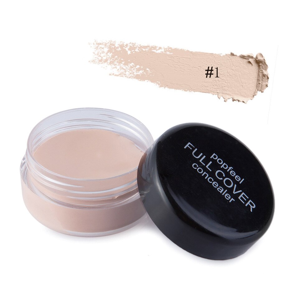 Concealer Foundation Cream Makeup Base Professional Full Coverage Freckles Cover Acne Spots and Dark Circles Facial Makeup