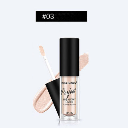 Liquid Highlighter Face Skin Brightener Shimmer Long-lasting Easy To Wear Glitter Eyeshadow Lips Body Glow Create MakeUp Tools