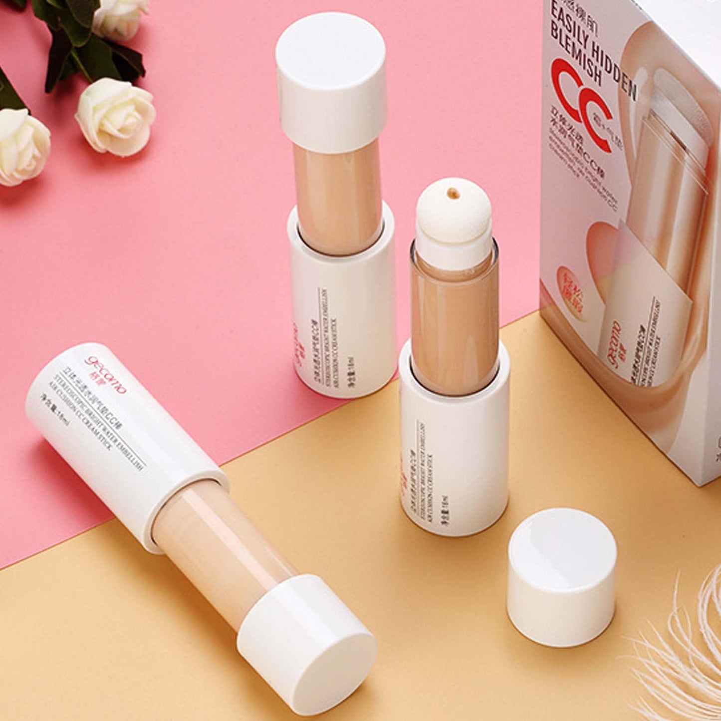 Concealer Stick Moisturizing Foundation Cushion Natural Air Cushion CC Cream Concealer Foundation Stick Full Coverage Concealer