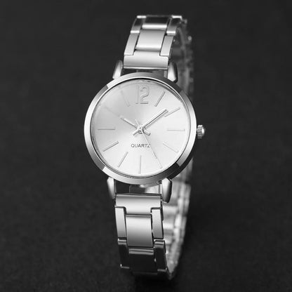 1/3PCS Fashion Women's Watches Stainless Steel Band Analog Quartz Watch Reloj Mujer（Without Box）